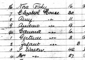 Passenger list 1889