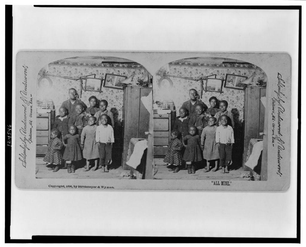 An African American family at home, 1890