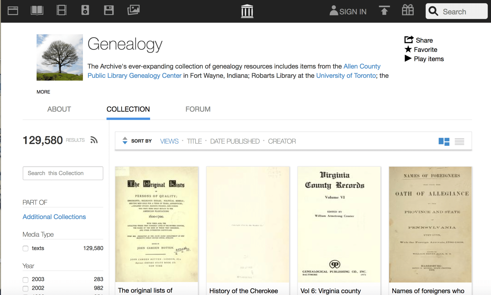 Internet Archive for Genealogy