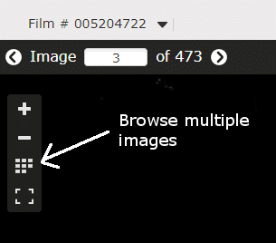 Locating original geneaolgy records, browse multiple images icon