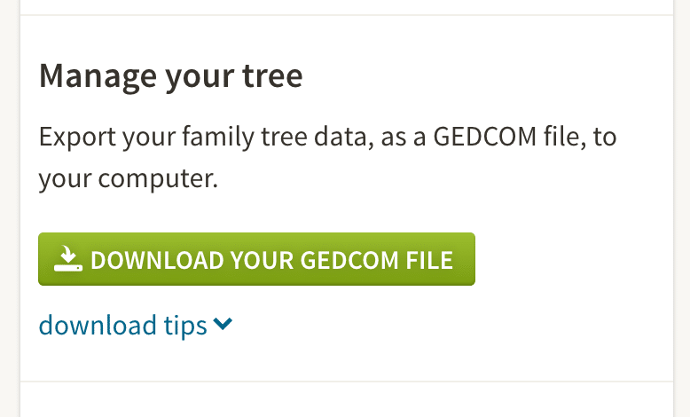 How to move your family tree, download your GEDCOM