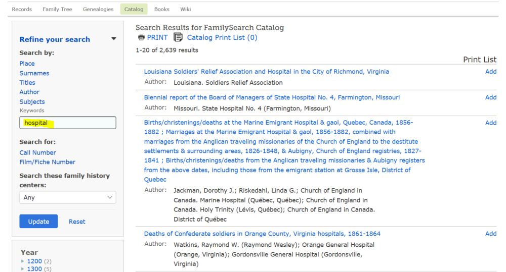 Find Old Hospital and Asylum Records for Genealogy Free Online