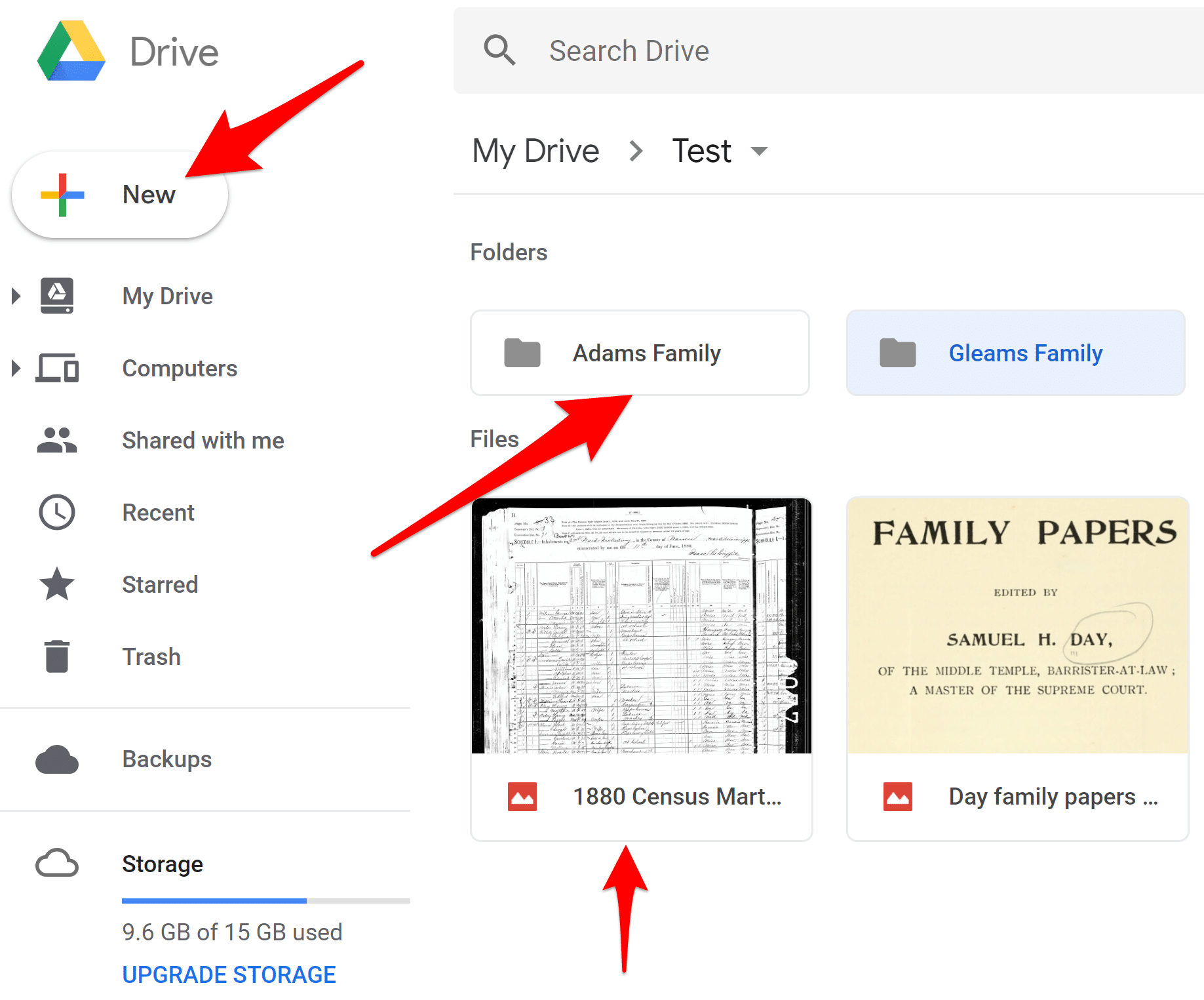 Upload Files and Create Subfolders for Genealogy Records on Google Drive