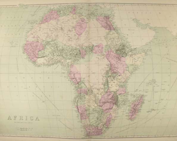 Genealogy Father's Day Gifts, antique map of Africa