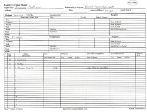 How a Family Group Sheet Can Help You Find Your Ancestors