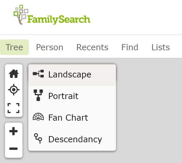 FamilySearch Print Family Tree Step 2