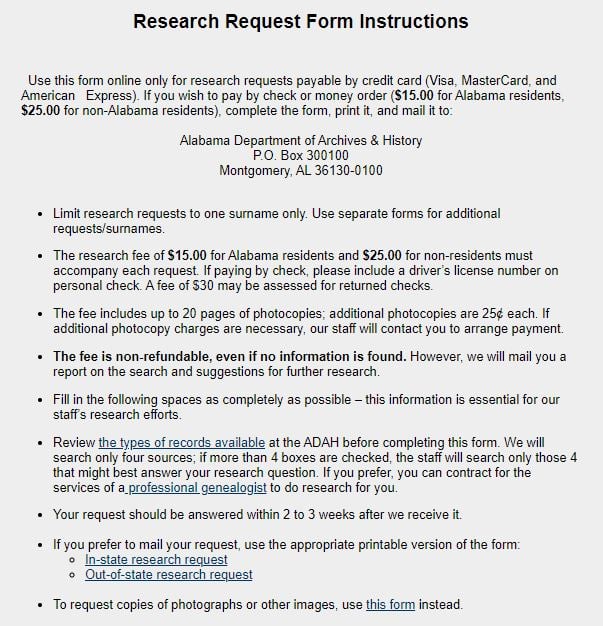 AL Research Request Form