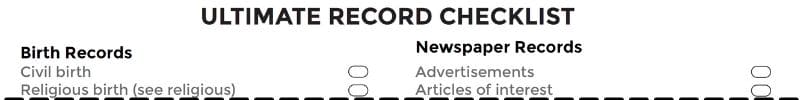 Ultimate Record Checklist Download