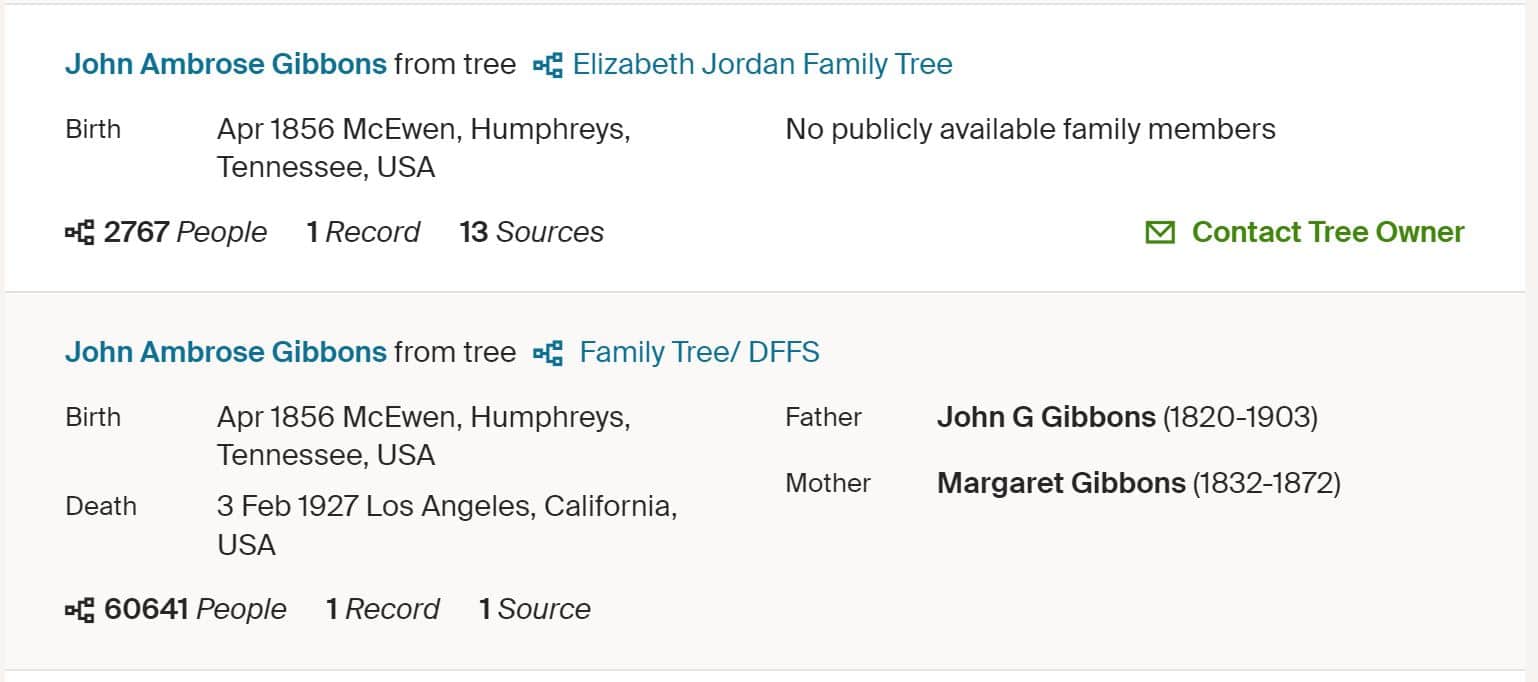 Ancestry Screenshot