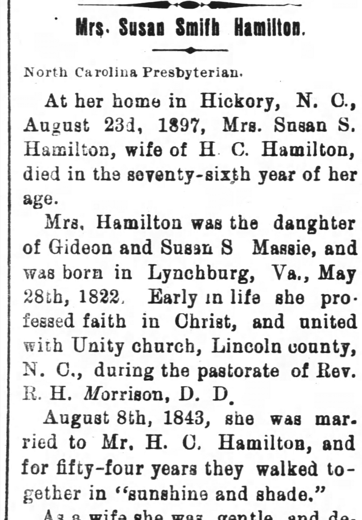 Obituary from 1897 from free database