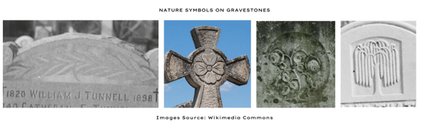 Nature Symbols on Gravestones